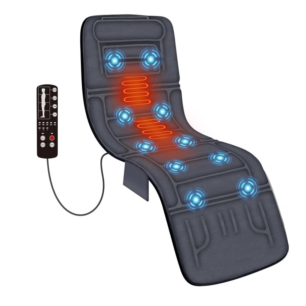 Comfier Full Body Message Mat Heated Vibration Pad 10-Motor Massage Pain Relief